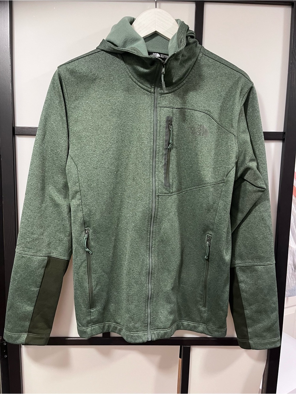 The North Face Canyonlands Full Zip Fleece Hoodie Green Mens Medium - Like New
